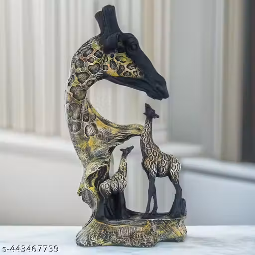 Statue Giraffe Sculpture for Home/Office/ Cafe/ Hotel Decor Decorative Gift Showpiece (Pack of 1)