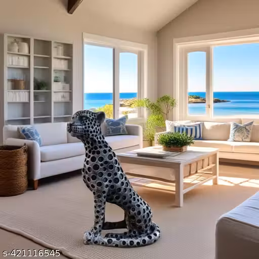 Opulent Cheetah Royalty Showpiece for Home Decor