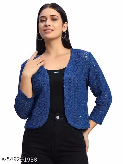 Style Cotton Shrug I front opne Neck Shrug I 3/4 Sleeve Shrug I Shrug for Women I Shrug for Girls I