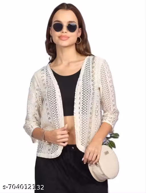 Open Front Cotton Longline Shrug