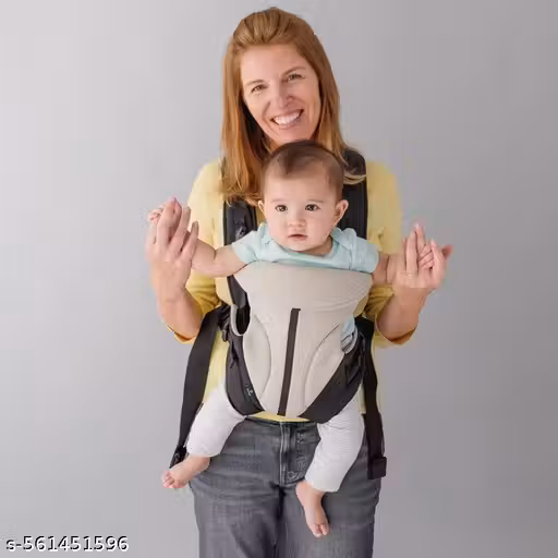 MOMSCAPE Premium Baby Carrier Bag 3 in 1 Kangaroo Pose Adjustable Ergonomic Head Support Sling Wrap for Front & Back Hip Seat Waist Safety Belt for Child and Mother Travel Backpack 3 to 24 Months (Cream Black)