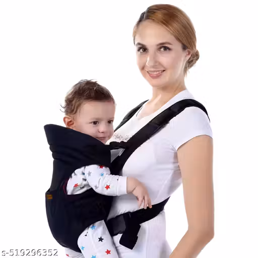 MOMSCAPE Premium 3 in 1 Baby Carrier Ergonomic Kangaroo Bag Adjustable Head and Hip Support, Padded Waist Safety Belt with Back & Front Carry Sling Backpack for Child Infant and Mother Travel 3 to 24 Months (Black)