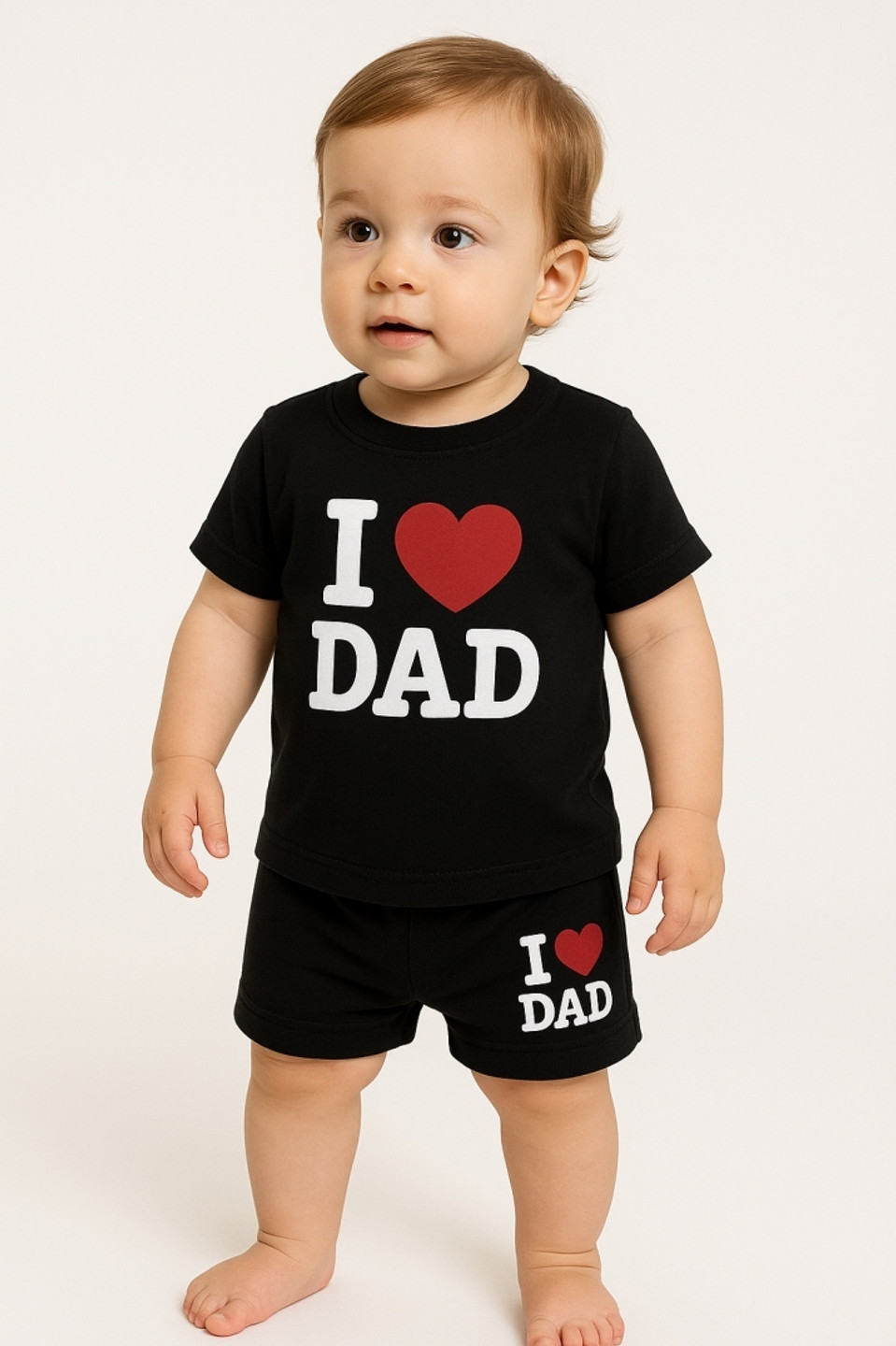 Shrebala Baby Boys & Baby Girls Casual T-shirt Capri (LOVE DAD)