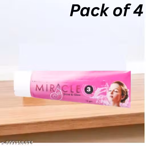 Miraclee Face Cream Whitening for Scars, Wrinkles, Fine Lines, Dark Spots, Acne (All Skinn Type ) Pack of 4 (15g) a56