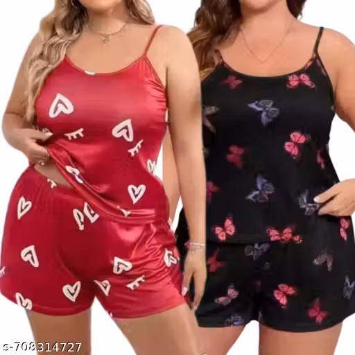 Printed Night Suit For women & Girls | Sexy Nicker Top | Daily wear | Samij and Nicker