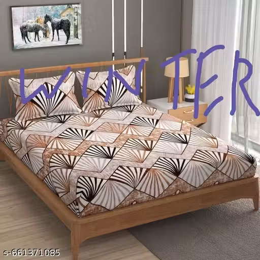 Sanvi Enterprises Heavy Winter Elastic Fitted Bedsheets