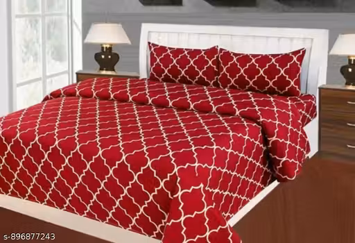 Flat bedsheet with 2 pillows cover