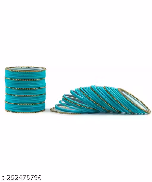 KAPDOLIYAS Present Meesho Online Shopping-Lowest Prices,Great Quality Metal Bangles In Blue trendy Color ( Pack of 60 bangles)
