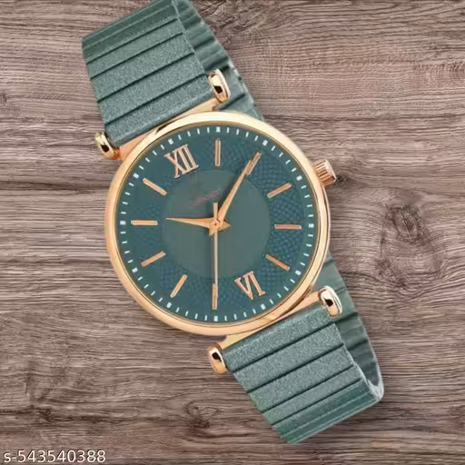 Premium Green Analog Women’s Watch | Stainless Steel Dial | Stylish Designer Ladies Watch with High-Quality Strap