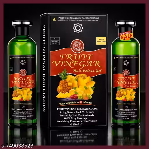 Hair Color , Black Fruit Vinegar for Men & Women (100ml@2 ) ( Pack 1 )