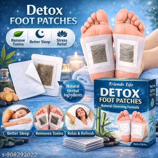 Friends Life Detox Foot Patch | Bee Venom Ginger & Honey | 100% Natural Ingredients | Foot Care Patch for Men & Women (10 Pack)