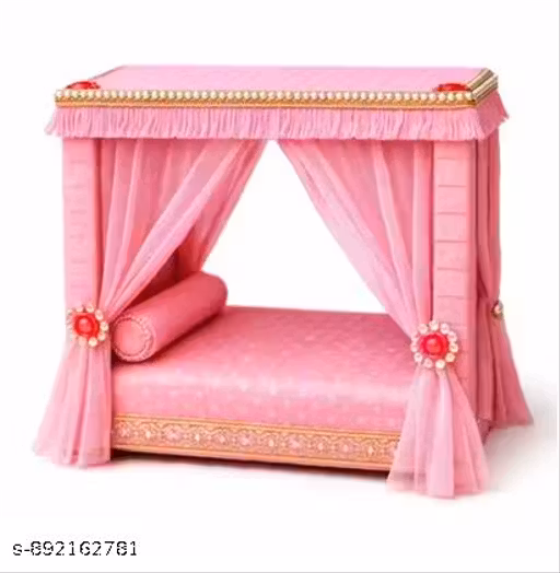 ALL NEW DESIGN COLOUR LADDO GOPAL BED / SINGHASAN FOR KANHA JI , LADDO JI. D