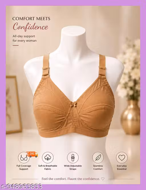 Women Non Padded Full Coverage Non Wire Free Bra