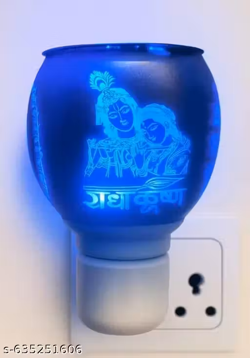 Bhoomi's Radha-Krishna blue Electric Kapoor Dani Stand Kapur Incense Burner/kapurdani/kapoordani/ Burner/Classy Puja Articles/Fashionable puja articles/Steel Dhoop Dani and Kapoor Dani for Home Fragrance,Home Fragrance,Scented Oil Diffusers