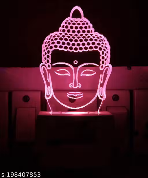 Bhoomi’s Buddha 3D Illusion Night Lamp | LED Multicolor Night Light with 7 Color Modes | Spiritual Decorative Lamp for Home, Meditation & Bedroom | Energy Saving LED Lamp