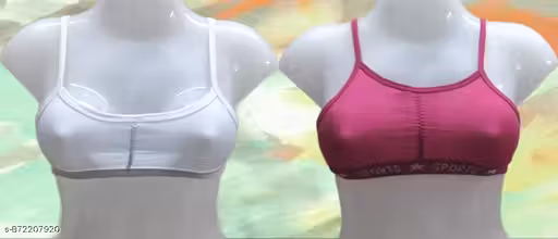 Trendy Seamless Daily Wear Sports Bra Comfart Fit Soft Cotton sports Bra 2 Sports Bra White and Mehroon