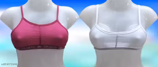 Trendy Seamless Daily Wear Sports Bra Comfart Fit Soft Cotton sports Bra 2 Sports Bra Mehroon and White