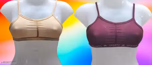 Trendy Seamless Daily Wear Sports Bra Comfart Fit Soft Cotton sports Bra 2 Sports Bra Mehroon and White