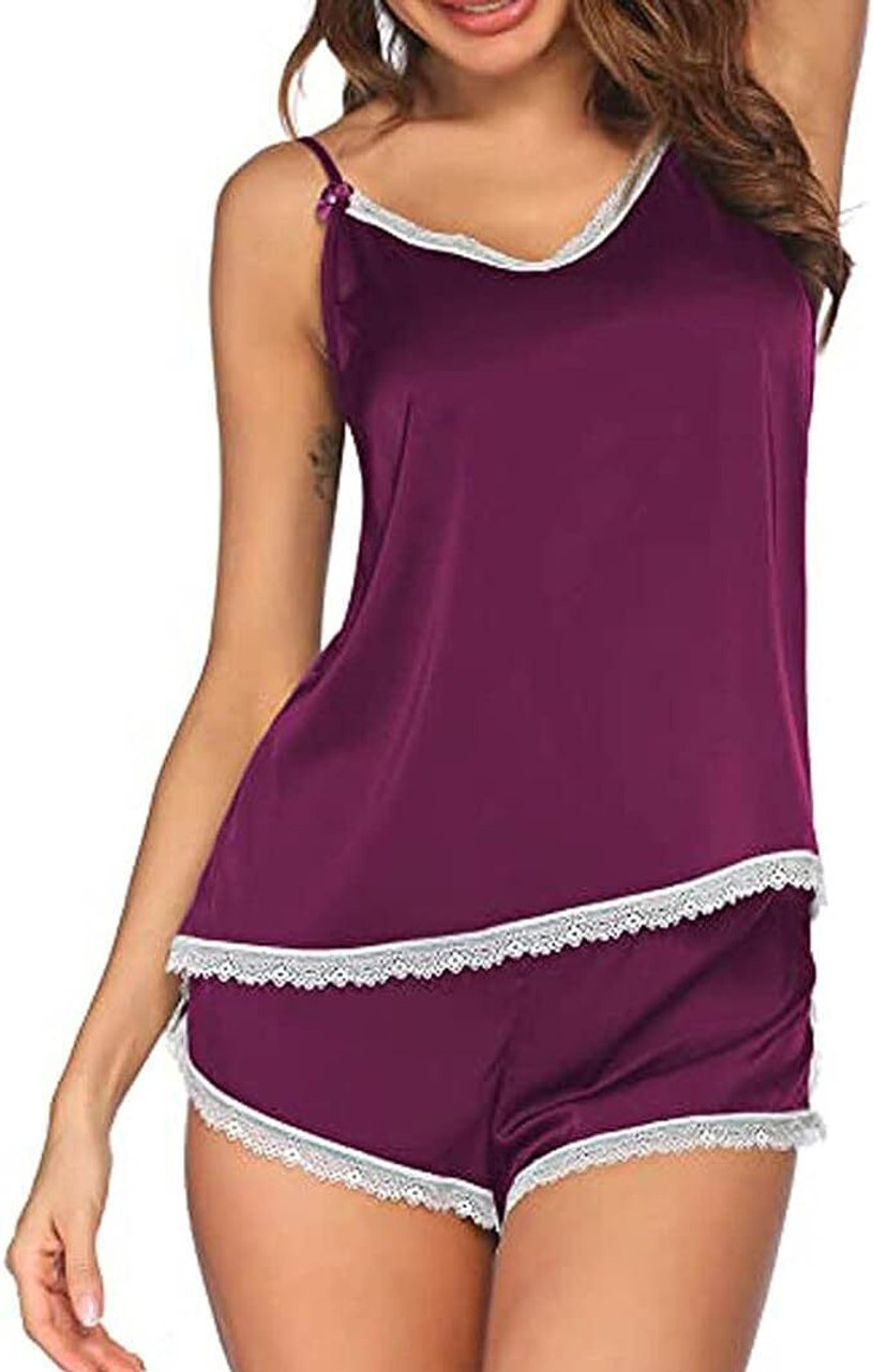 ND Night Desire Women Top & Shorts Set Black Solid