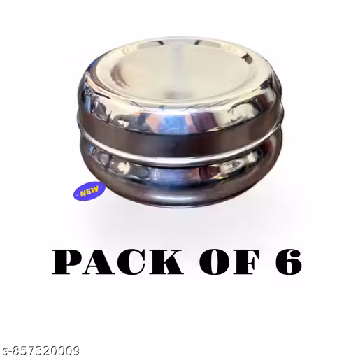 Pack of 6 Livox™ Premium Stainless Steel Food Storage Container, Tiffin Box , Lunch Box for school