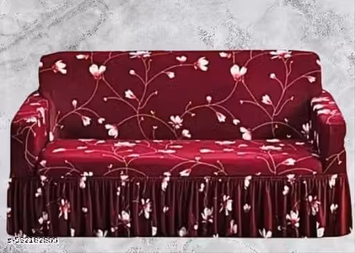 Non-Slip Frill Elastic Stretchable Sofa Cover 3 Seater