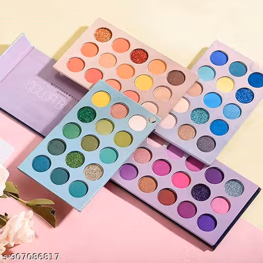 60 Shades Color Board Eyeshadow Palette - Matte, Shimmer and Glitters Eye Shadow Makeup Kit for Girls
