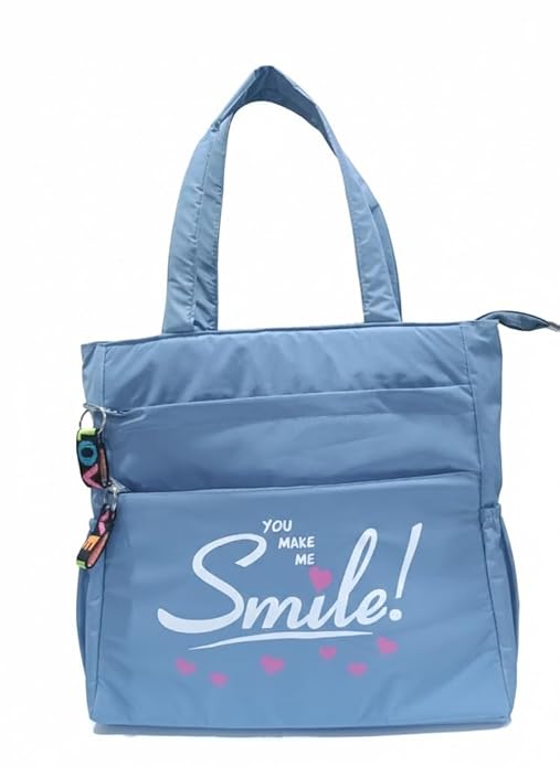 Smile Shoulder Bag for Women Girls, Tote Bag with You Make Me Smile Print