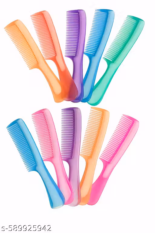 Hair Combs Set, 10 Pack, Assorted Colours, Wide-Toothed Styling Combs