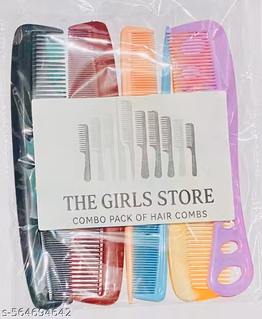 Hair Cutting & Styling Comb Kit (Set of 6 Pcs) Professional and Home Use Multipurpose Comb Kits