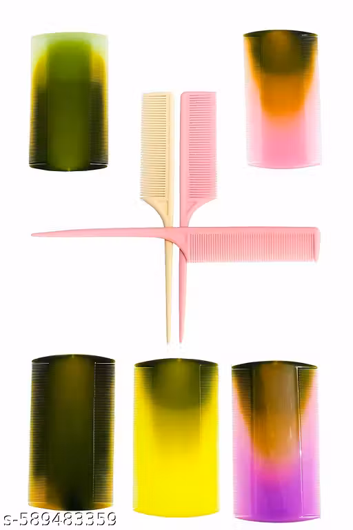 Pack of 10 Colorful Hair Combs – Professional Salon & Daily Use Styling Comb Set
