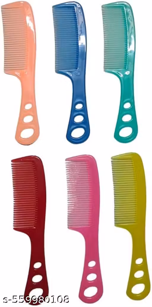 Handle Hair Comb Elevate Your Hair Care Routine With Our Handle Hair Comb. Stylish, Ergonomic Design For Comfortable Use (Pack Of 12)