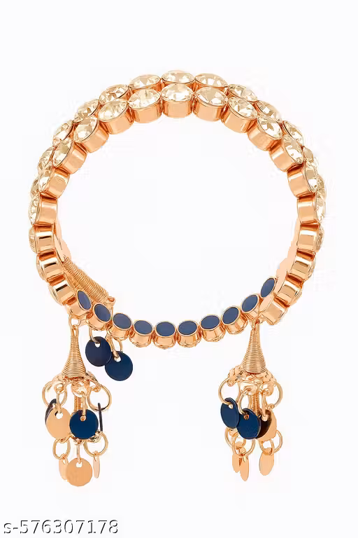 Jewellery Rose Gold Beaded Rhinestone Crystal Stretch Bracelet Women Fashion Jewelry Flexible Slip On Korean Style Lightweight Daily Use set of 2 piece