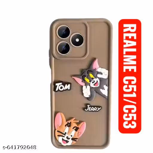 CARTOON & FANCY TYPE TOM AND JERRY Realme C53 PHONE COVER (GREY)