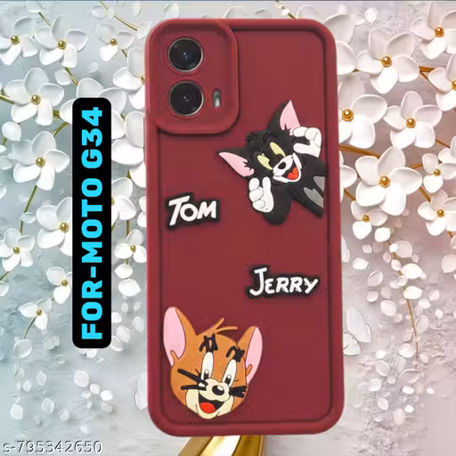 Tom & Jerry 3D Cartoon Soft Back Cover |