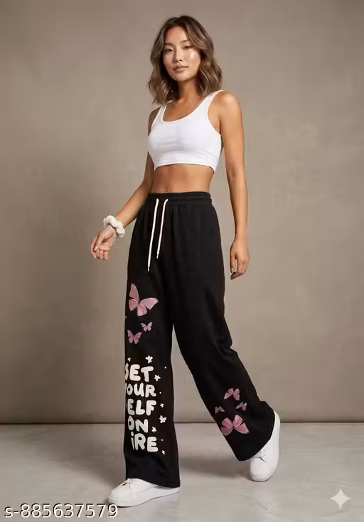 Black Butterfly Cotton trouser