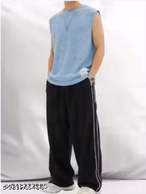 Mens NS 2 piping trouser for sports and gym trouser polyster (Pack of1)