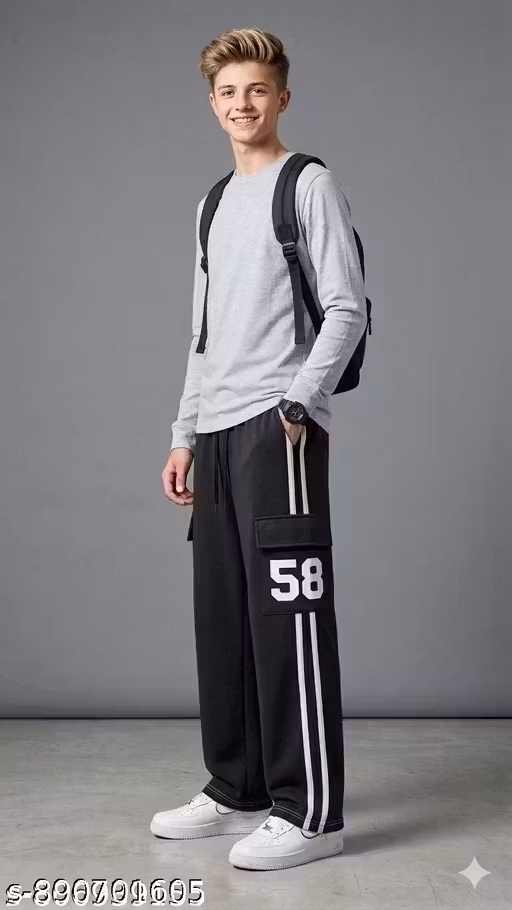Boy's 58 @Black 58 Printed trouser for boys
