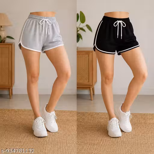 Latest Fashionable Trendy Women Running Shorts ( grey)