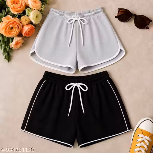 Latest Fashionable Trendy Women Running Shorts ( grey)