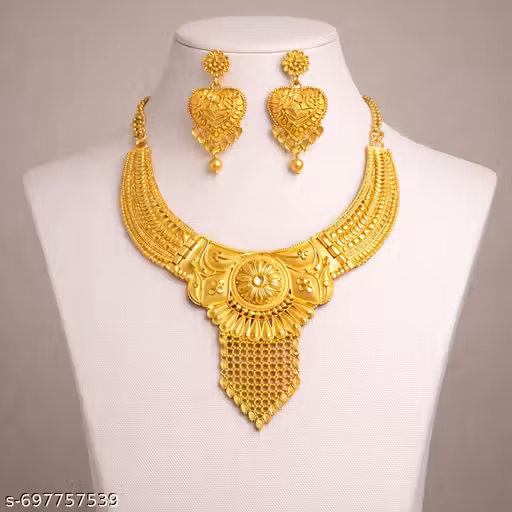 Trending Stylish Artificial Necklace Jewellery Set for Women/Latest Design/DailyWear/AntiturnishNecklace set/Party wear