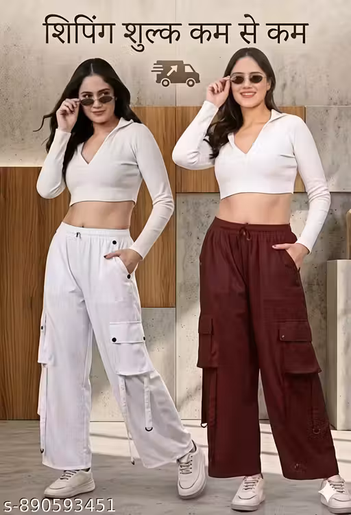 #Combo #CargoPants #WomenFashion #StreetStyle #BaggyPants #TrendyWear #KoreanStyle