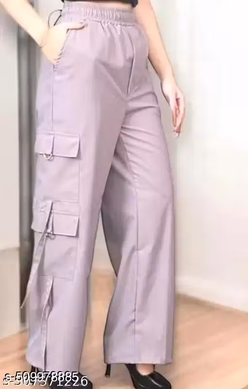 Light Grey 6 Pocket Cargo Pant