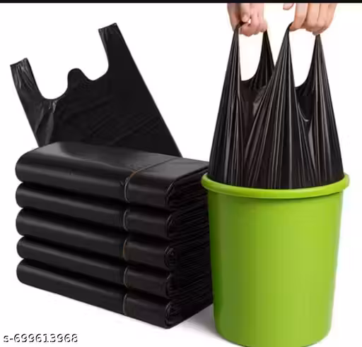 17x23 ( Small) 40pc Inch Garbage Bags for Daily Kitchen Waste Disposal/Office use / Home use/ kitchen use / Handle beg /garbage bags/ trash bags / dustbin bags /kitchen garbage bags /plastic garbage bag / leak proof trash bag /household waste bags /strong