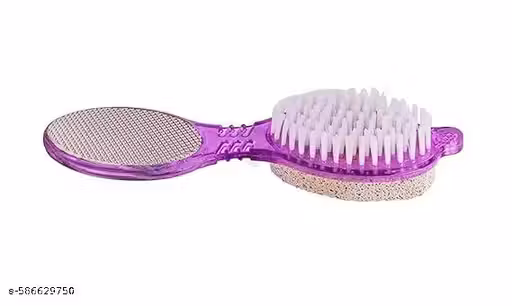 4 In 1 Foot Pedicure Brush, Pumice Stone, Scrubber & File | Remove Dry, Crack Hard Skin, Calluses, and Warts | Restore Skin Smoothness | Pedicure Brush Foot Scrubber Callus Remover
