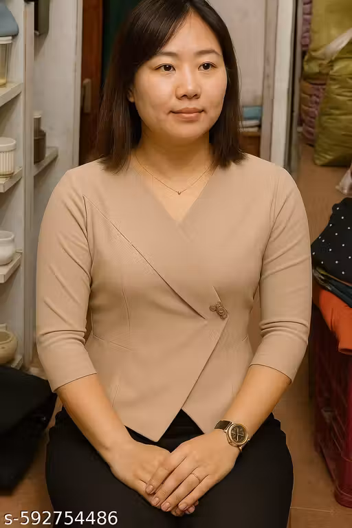 mizo tops new arrival beige top for women