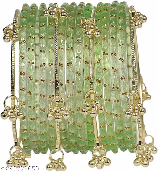 Raindrop Parrot green kashmiri chooda 1