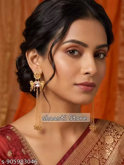 Long Dangler Earrings Kashmiri Craftmanship