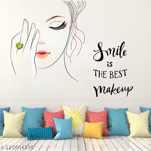 Smile is the best makeup Wall Stickers & Murals