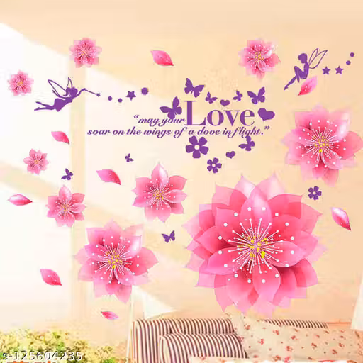 DDreamy Pink Flowers Blowing