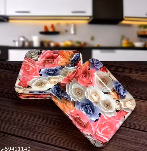 Inpro Stylish Melamine Square Small Snack Plates Set of 6- Perfect for Dining, Serving and Kitchen Utensils (Size: 14 Cm/ 5.5 Inch)